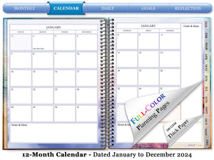 Jan to Dec 2024 Planner - Colorsplash
