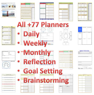 +77 Printable Planners (8.5 x 11 Letter Sized)