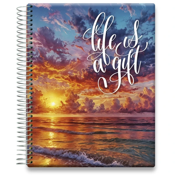 Tools4Wisdom 2026 Planner 2026 Calendar - Blue Sunset w Quote - Image 1