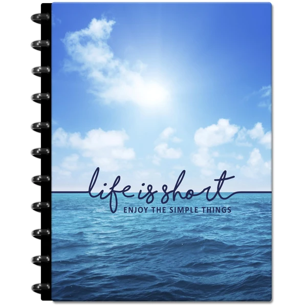 Tools4Wisdom Customizable Planner - 8.5x11 Inch Hardcover - Discbound Daily Weekly Monthly Disc Planner - 2026 Launch Edition - 1DSC - Life is Short