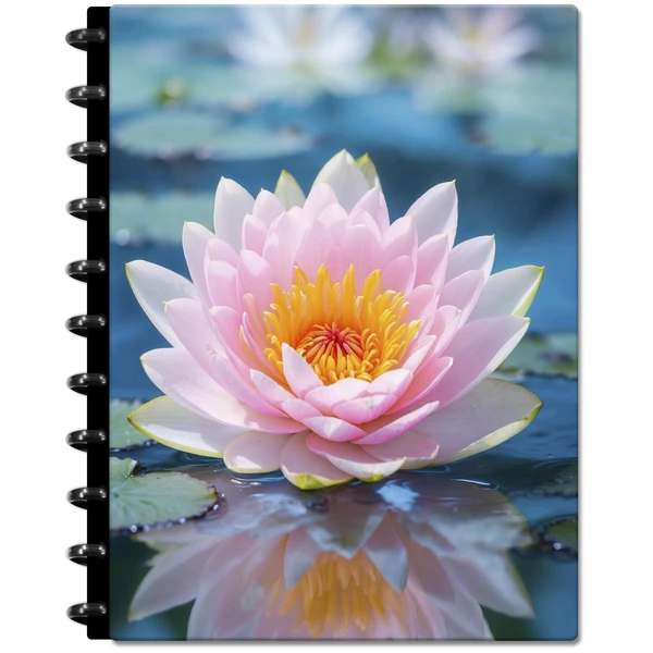 Tools4Wisdom Customizable Planner - 8.5x11 Inch Hardcover - Discbound Daily Weekly Monthly Disc Planner - 2026 Launch Edition - 1DSC - Pink Lotus